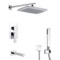 Tub and Shower Faucet Set with Handheld and Rain Shower Head